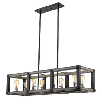 Kirkland Eight Light Linear Chandelier (472-8L-ABB)