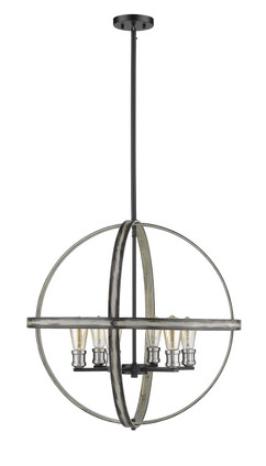 Kirkland Six Light Chandelier (472B26-ABB)