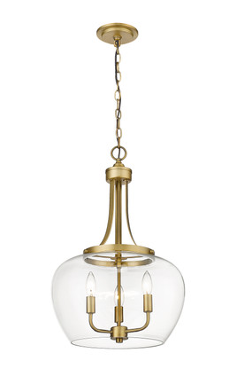 Z-Lite - 473P16-OBR - Three Light Pendant - Joliet - Olde Brass