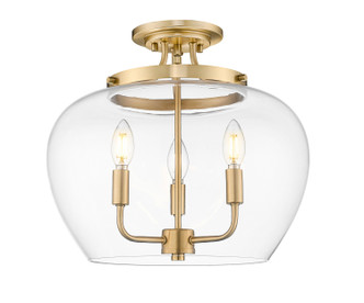 Joliet Three Light Semi Flush Mount (473SF-BBR)
