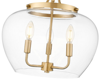 Joliet Three Light Semi Flush Mount (473SF-BBR)