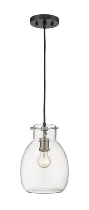 Z-Lite - 476MP-MB-BN - One Light Pendant - Bella - Matte Black + Brushed Nickel
