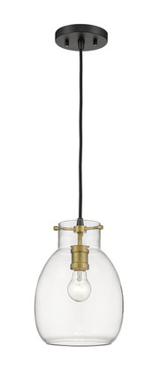 Z-Lite - 476MP-MB-OBR - One Light Pendant - Bella - Matte Black + Olde Brass