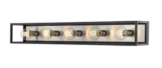 Z-Lite - 480-5V-MB-BN - Five Light Vanity - Kube - Matte Black + Brushed Nickel