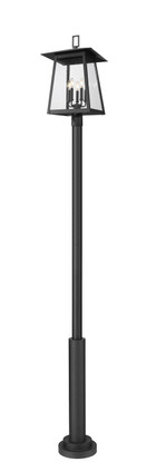 Z-Lite - 5015PHXLR-5010P-BK - Five Light Outdoor Post Mounted Fixture - Rainer - Black