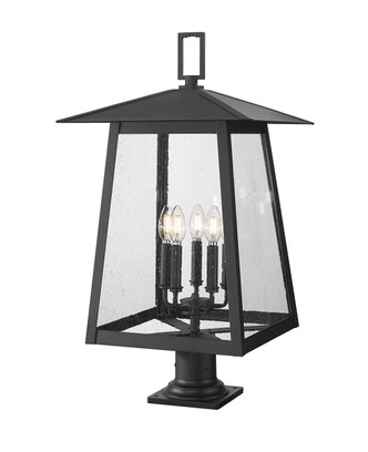 Z-Lite - 5015PHXLR-533PM-BK - Five Light Outdoor Pier Mounted Fixture - Rainer - Black