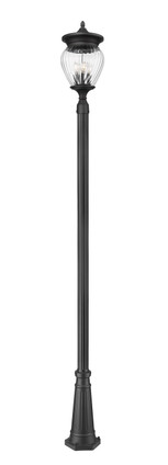 Z-Lite - 5016PHBR-519P-BK - Four Light Outdoor Post Mounted Fixture - Davina - Black