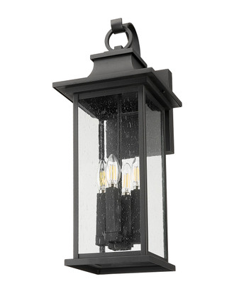 Tiberius Four Light Outdoor Wall Light (5017B-BK)