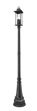 Z-Lite - 5017PHBR-564P-BK - Four Light Outdoor Post Mounted Fixture - Tiberius - Black