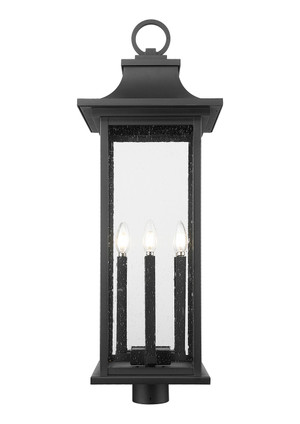 Tiberius Six Light Outdoor Post Mount Fixture (5017PHXLR-BK)
