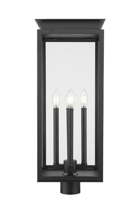 Nova Four Light Outdoor Post Mount Fixture (5018PHBR-BK)