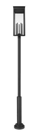 Nova Five Light Outdoor Post Mounted Fixture (5018PHXLR-5010P-BK)