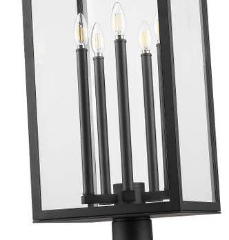 Nova Five Light Outdoor Post Mounted Fixture (5018PHXLR-5010P-BK)