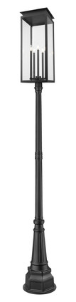 Z-Lite - 5018PHXLR-564P-BK - Five Light Outdoor Post Mounted Fixture - Nova - Black