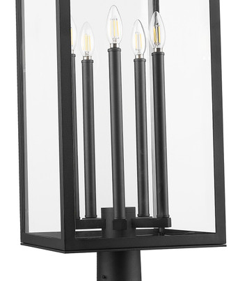 Nova Five Light Outdoor Post Mounted Fixture (5018PHXLR-564P-BK)