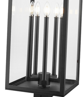 Nova Five Light Outdoor Post Mount Fixture (5018PHXLS-BK)