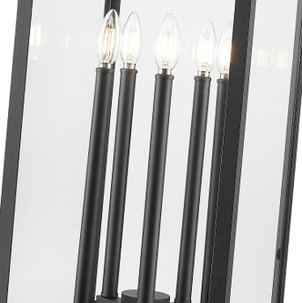 Nova Five Light Outdoor Pier Mounted Fixture (5018PHXLS-SQPM-BK)