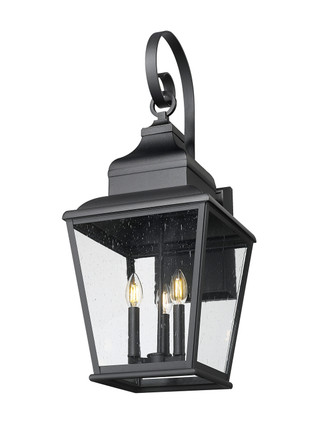 Raphael Three Light Outdoor Wall Mount (5029B-BK)