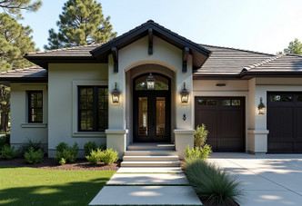 Raphael Three Light Outdoor Chain Mount Ceiling Fixture (5029CHB-BK)