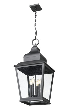 Raphael Four Light Outdoor Chain Mount Ceiling Fixture (5029CHXL-BK)