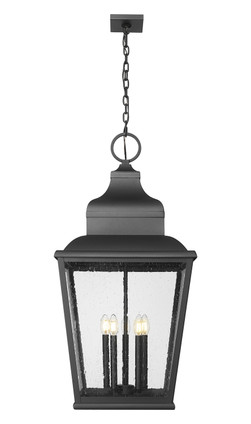 Raphael Five Light Outdoor Chain Mount Ceiling Fixture (5029CHXXL-BK)