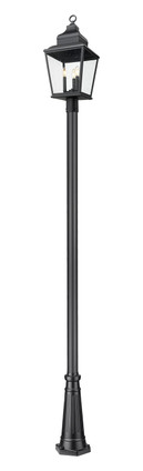 Raphael Three Light Outdoor Post Mount (5029PHBR-5011P-BK)