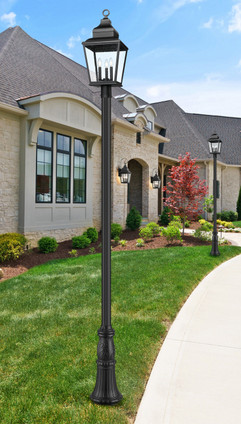 Raphael Three Light Outdoor Post Mount (5029PHBR-518P-BK)