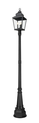 Raphael Three Light Outdoor Post Mount (5029PHBR-564P-BK)