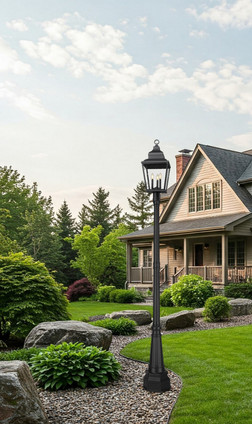 Raphael Three Light Outdoor Post Mount (5029PHBR-564P-BK)