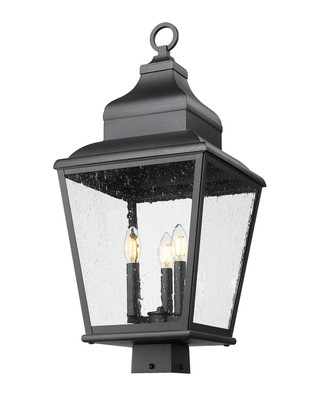 Raphael Three Light Outdoor Post Mount (5029PHBS-BK)