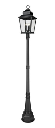 Z-Lite - 5029PHXLR-564P-BK - Four Light Outdoor Post Mount - Raphael - Sand Black