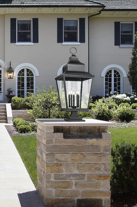 Raphael Five Light Outdoor Pier Mount (5029PHXXLS-LSQPM-BK)