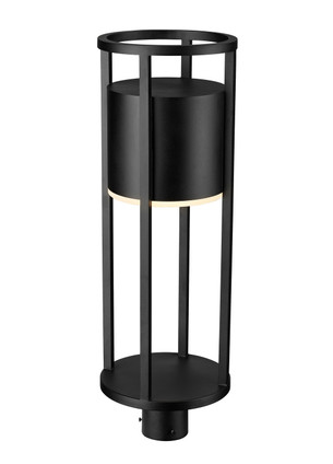 Luca LED Outdoor Post Moun Fixture (517PHB-BK-LED)