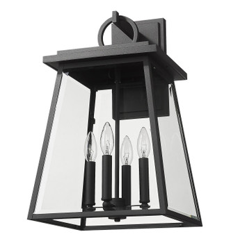 Broughton Four Light Outdoor Wall Light (521B-BK)