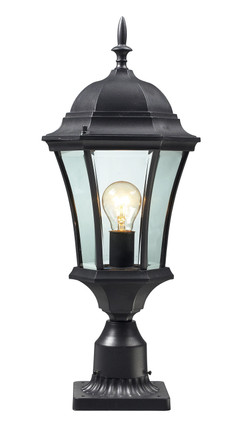 Z-Lite - 522PHM-BK-PM - One Light Outdoor Pier Mounted Fixture - Wakefield - Black