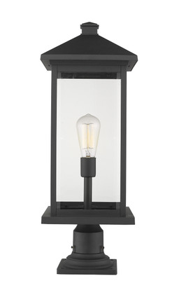Z-Lite - 531PHBXLR-533PM-BK - One Light Outdoor Pier Mounted Fixture - Portland - Black