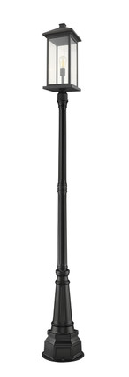 Z-Lite - 531PHBXLR-564P-BK - One Light Outdoor Post Mounted Fixture - Portland - Black