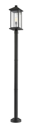 Z-Lite - 531PHBXLR-567P-BK - One Light Outdoor Post Mounted Fixture - Portland - Black
