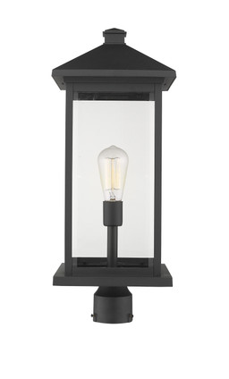 Z-Lite - 531PHBXLR-BK - One Light Outdoor Post Mount Fixture - Portland - Black