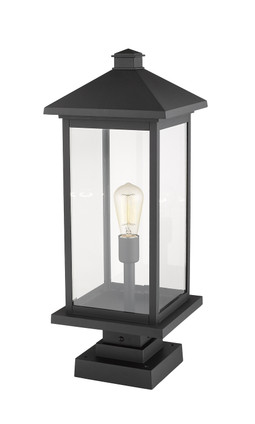 Portland One Light Outdoor Pier Mounted Fixture (531PHBXLS-SQPM-BK)