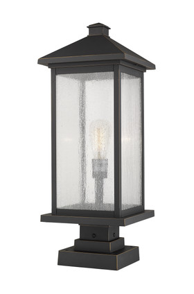 Portland One Light Outdoor Pier Mounted Fixture (531PHBXLS-SQPM-ORB)