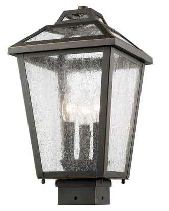 Z-Lite - 539PHMS-ORB - Three Light Outdoor Post Mount Fixture - Bayland - Oil Rubbed Bronze