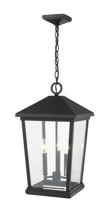 Beacon Three Light Outdoor Chain Mount Ceiling Fixture (568CHXL-BK)
