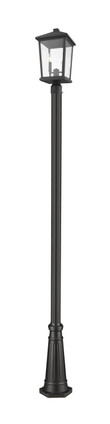 Z-Lite - 568PHBR-519P-BK - Two Light Outdoor Post Mounted Fixture - Beacon - Black