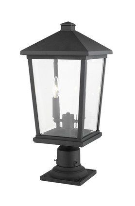 Beacon Two Light Outdoor Pier Mounted Fixture (568PHBR-533PM-BK)
