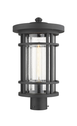 Jordan One Light Outdoor Post Mount Fixture (570PHB-BK)