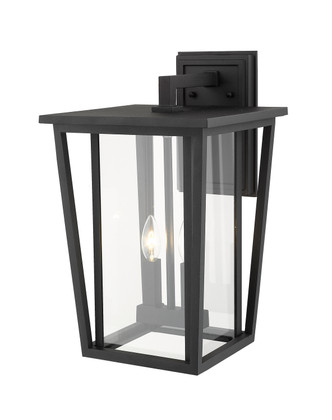 Seoul Two Light Outdoor Wall Sconce (571B-BK)
