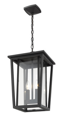 Seoul Two Light Outdoor Chain Mount Ceiling Fixture (571CHB-BK)