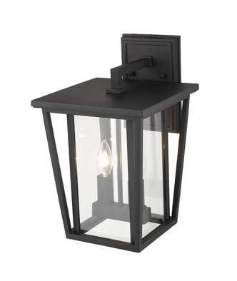 Seoul Two Light Outdoor Wall Sconce (571M-BK)
