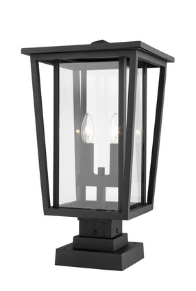 Seoul Two Light Outdoor Pier Mounted Fixture (571PHBS-SQPM-BK)